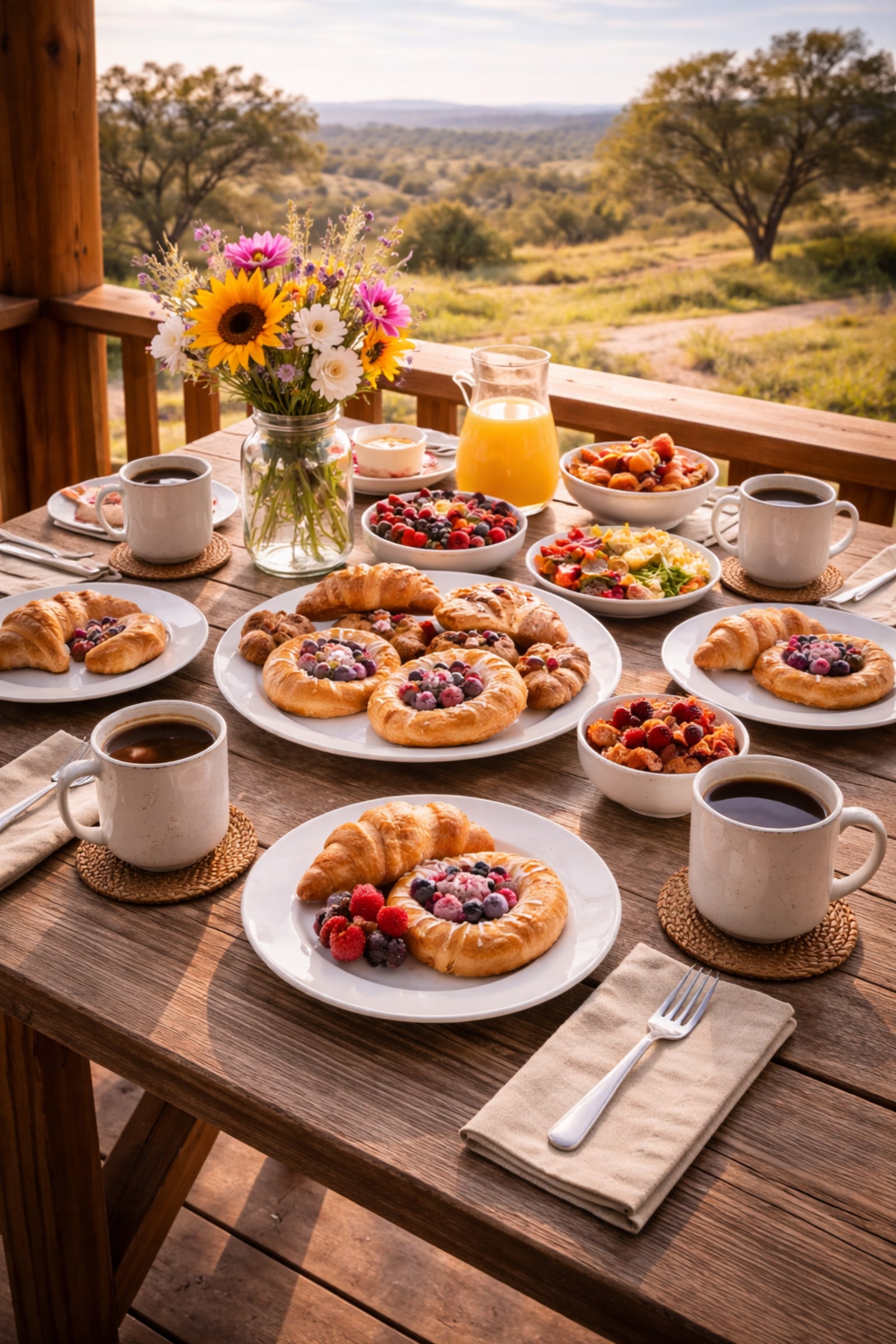 Pastry and coffee shared neighbor to neighbor